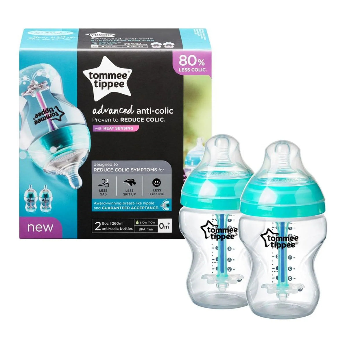 Biberón Anticólicos Avanzado 9Oz - 260ml X 2 Tommee Tippee