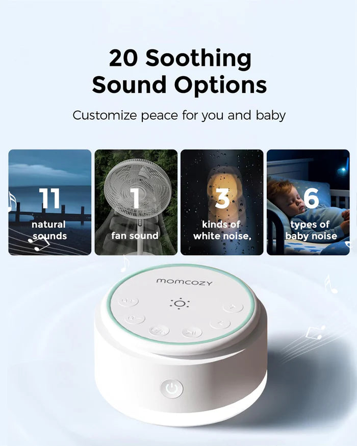 Máquina de sonidos y ruido blanco Portátil Momcozy