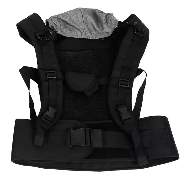 Mochila Porta Bebé gris y negro