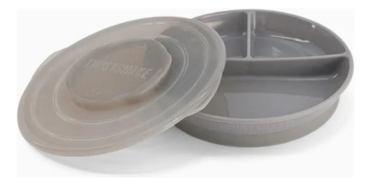 Plato para Bebe con Divisiones Gris Twistshake
