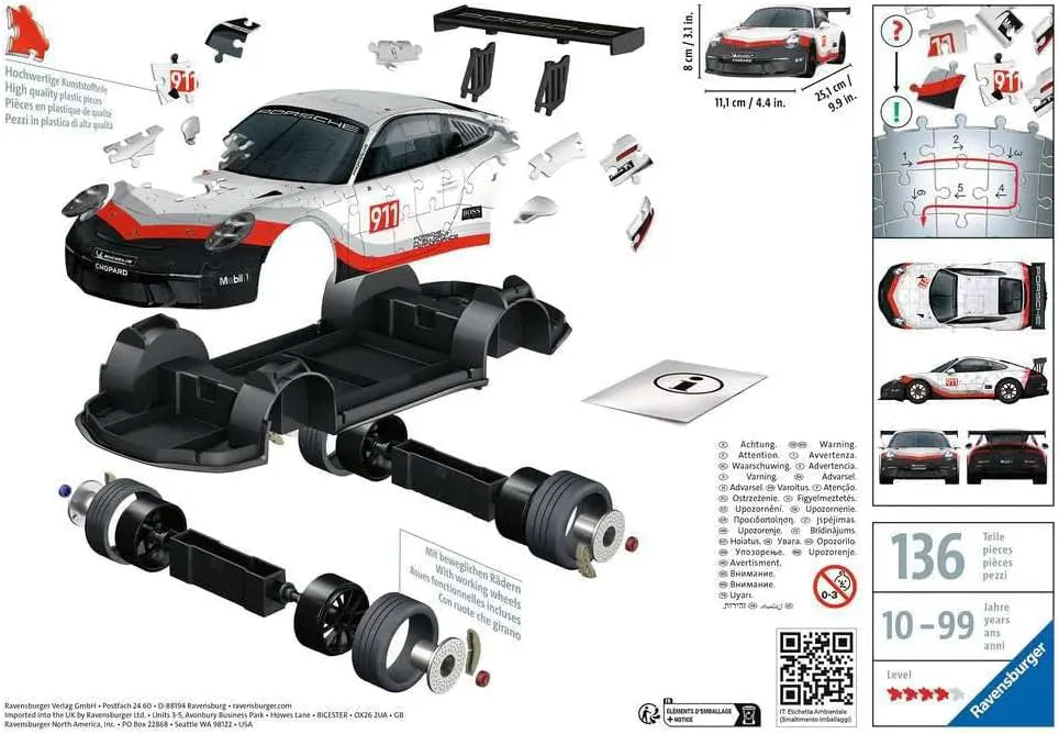 Rompecabezas 3D Porsche GT3 CUP 1 Ravensburger