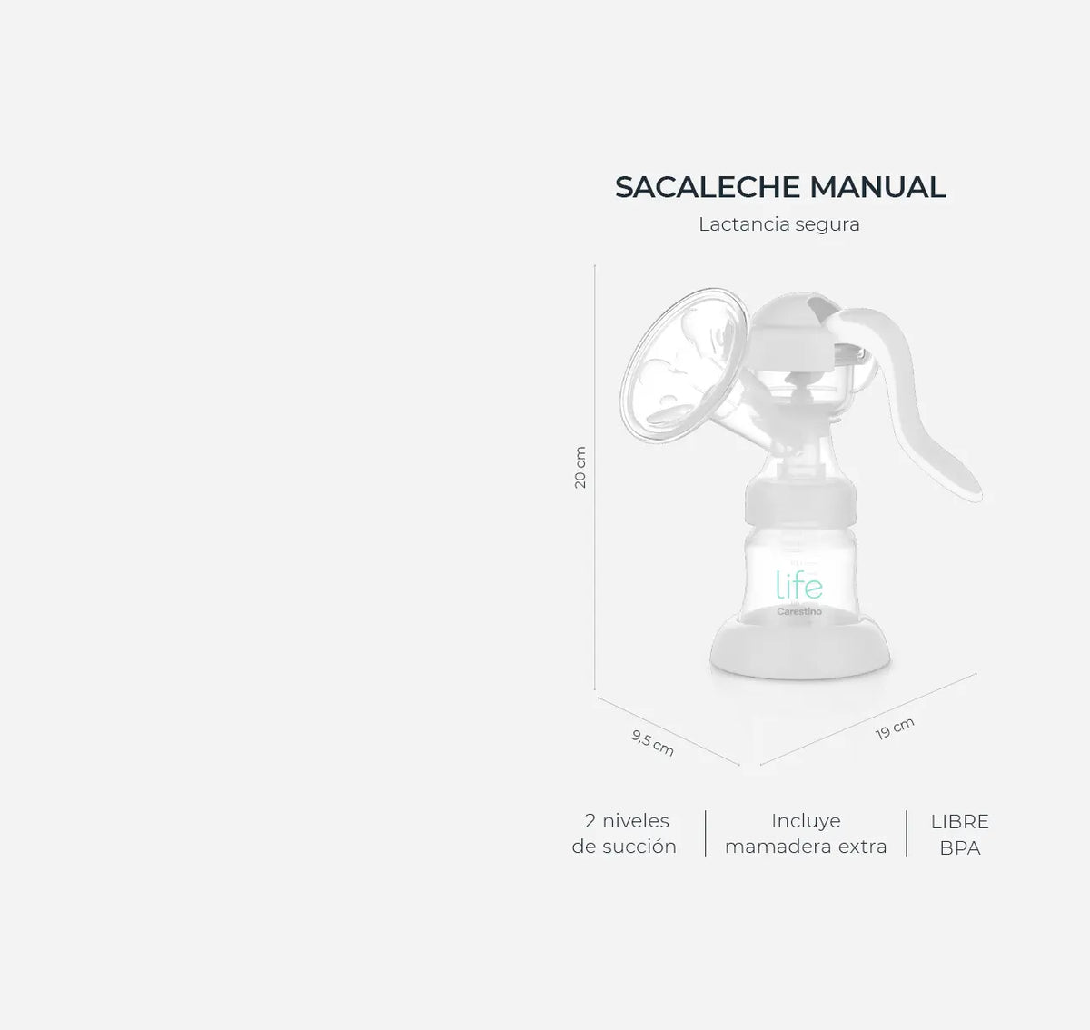 Sacaleche Manual Carestino