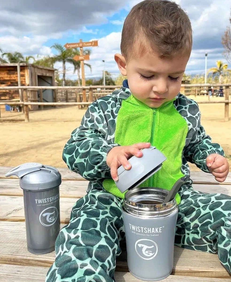 Termo Insulado Para Alimentos Twistshake 350 ml Gris