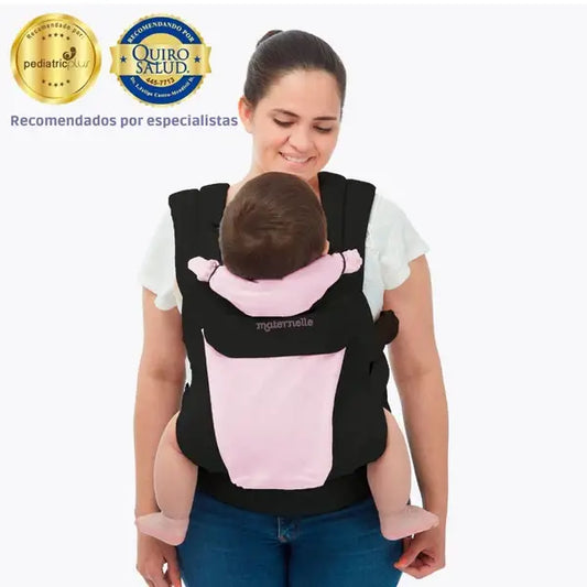 Mochila Ergonómica Negro Con Rosado