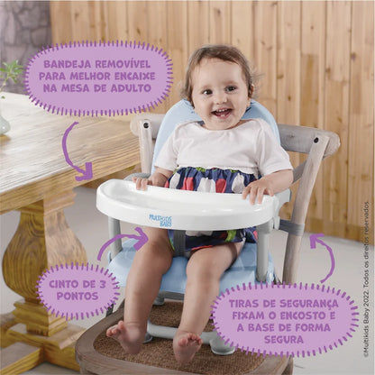Asiento Elevado para Comida Celeste