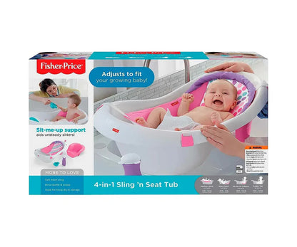 Bañera Para Bebé Fisher Price Sling and Seat Tub 4 En 1