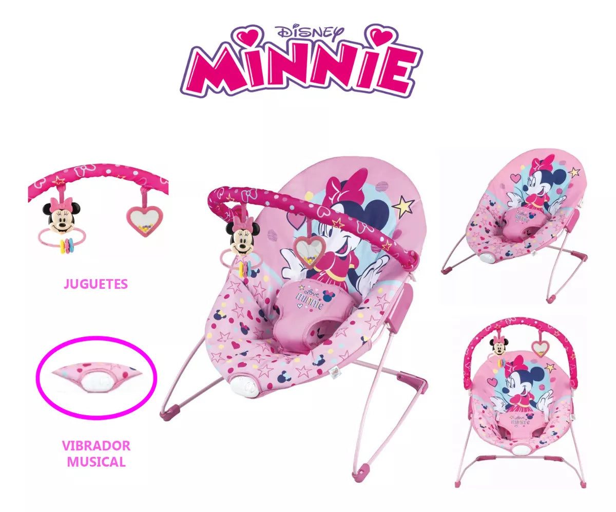 Mecedora Bouncer Minnie Vibrador Y Con Sonido