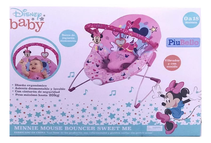Mecedora Bouncer Minnie Vibrador Y Con Sonido