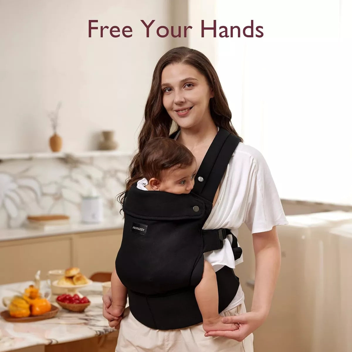 Momcozy Mochila Portabebés ergonómico negro