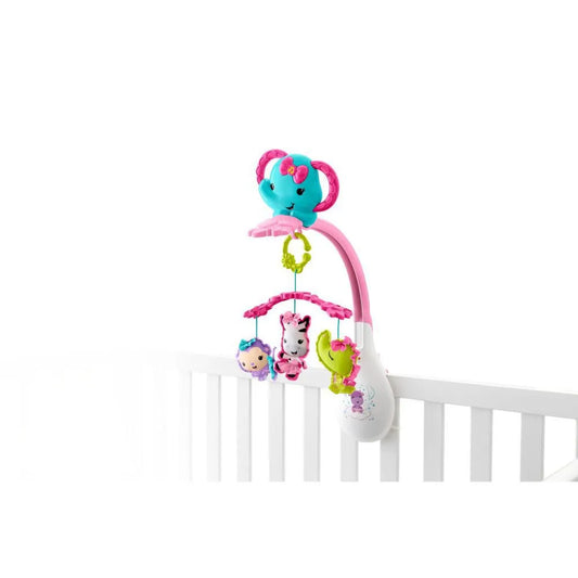 Móvil Musical 3 En 1 Rosa Fisher Price