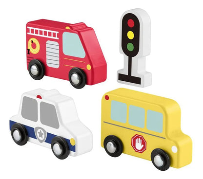 Pack Fisher Price Vehículos Madera