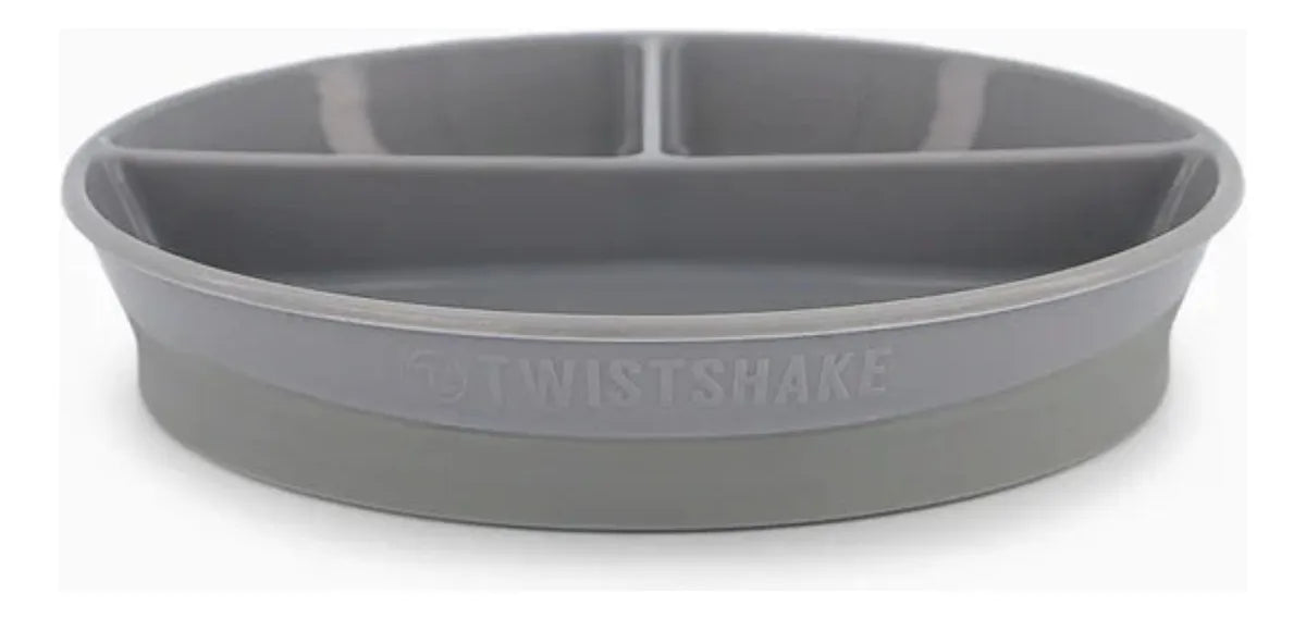 Plato para Bebe con Divisiones Gris Twistshake