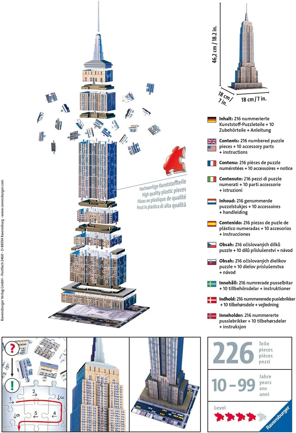 Rompecabezas 3D Empire State  Ravensburger