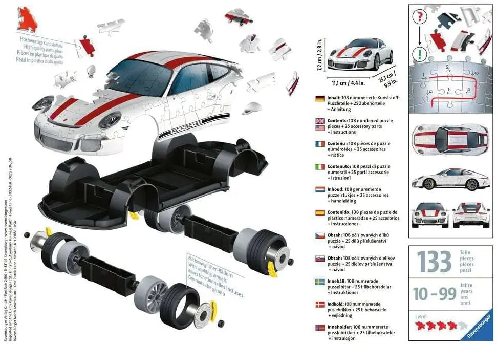 Rompecabezas 3D Porsche 911 Ravensburger