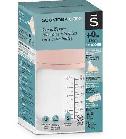 Biberón Anticólico ZERO ZERO Flujo Lento 180 ml