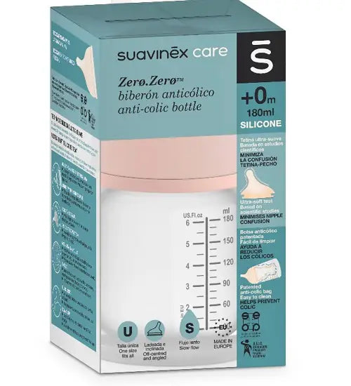 Biberón Anticólico ZERO ZERO Flujo Lento 180 ml