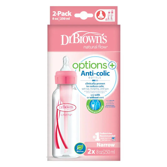 Biberones Boca Estrecha Rosa Dr. Browns