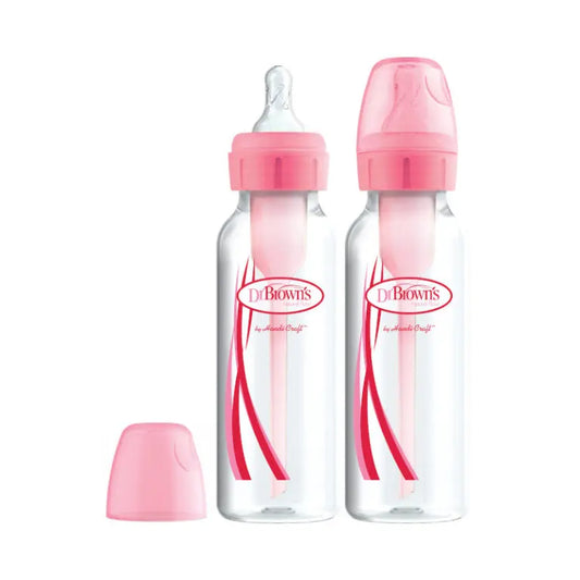 Biberones Boca Estrecha Rosa Dr. Browns