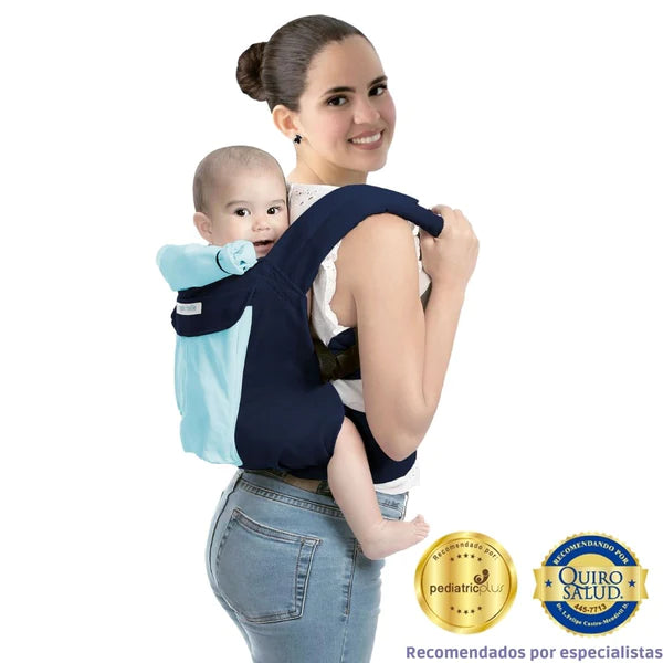 Mochila Ergonómica Azul con Celeste
