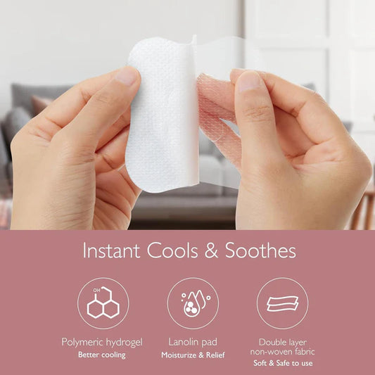 Almohadillas de hidrogel para pezones con lanolina Momcozy