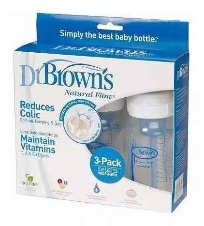 Set De Biberones Boca Ancha 8 Onzas Dr Browns